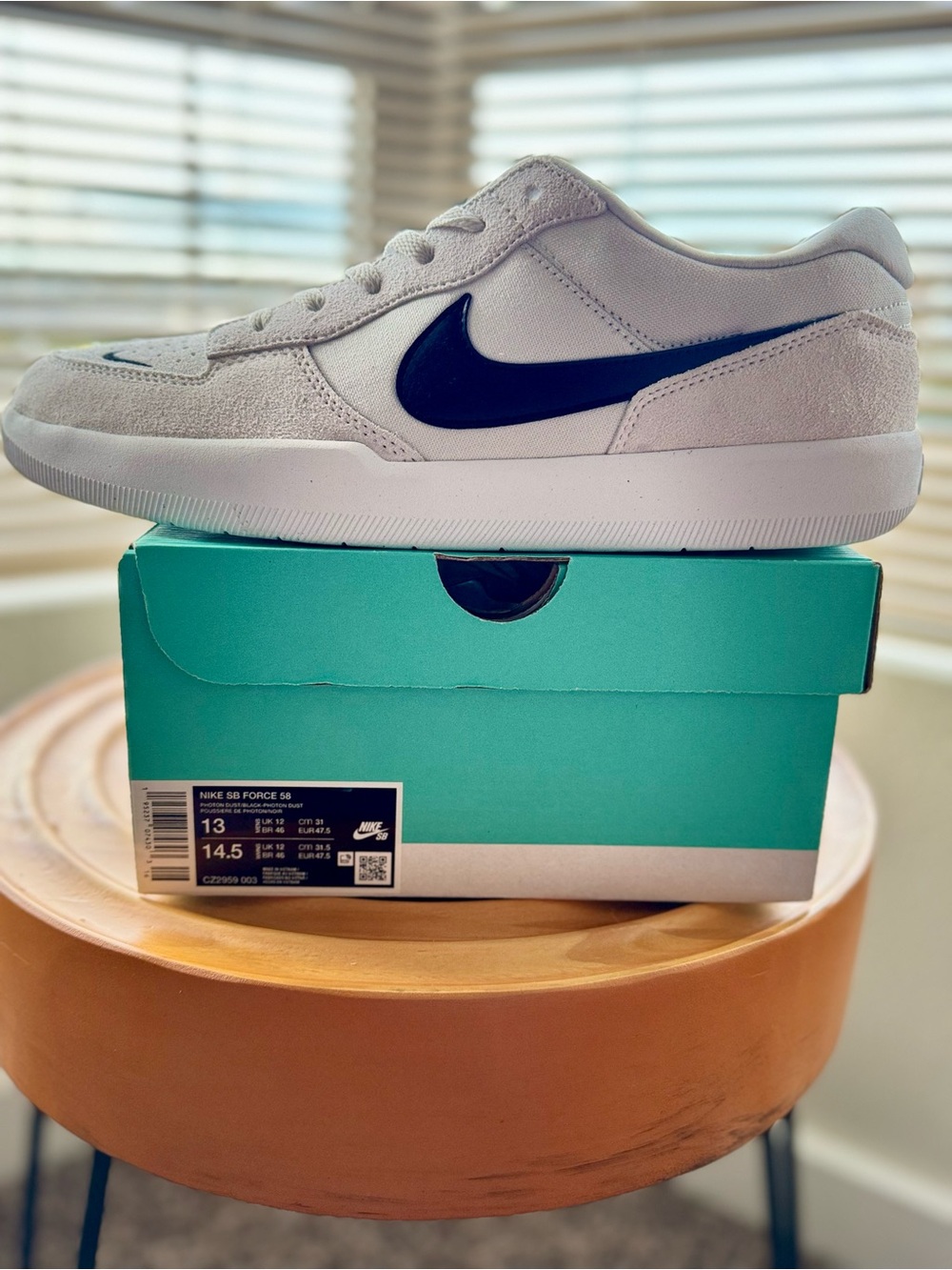Nike SB Force 58 Phantom Dust Size 13 New w/original box and stickers